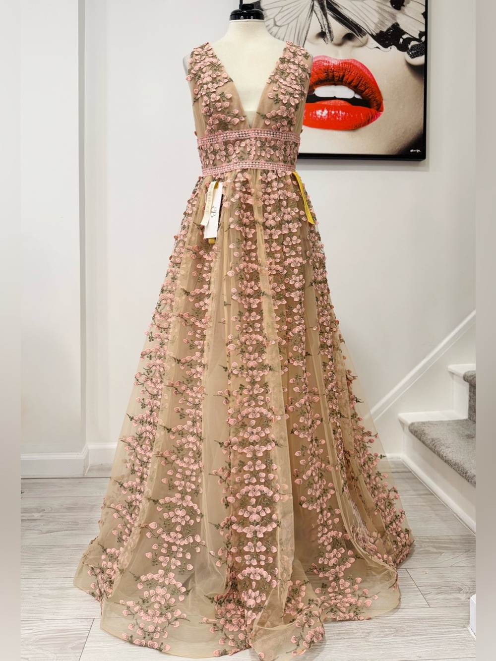 Bronx and Banco Megan Floral Embroidered A-Line Maxi Dress - Picture 2 of 15